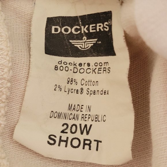 Dockers Size 20W Short Cream Slacks, Zip Front. Good Used Condition - Picture 3 of 5